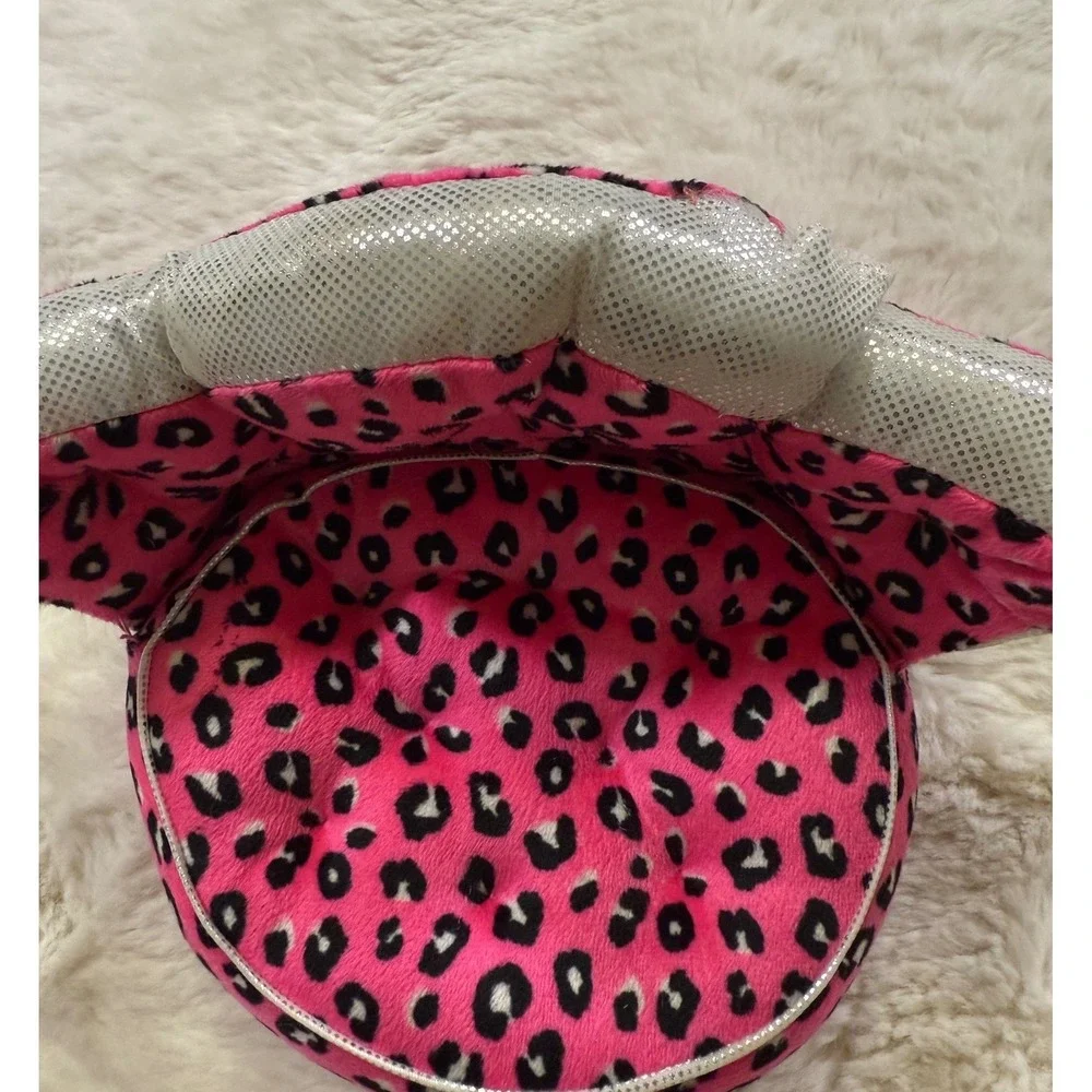 Justice Doll Chair Barbie Pink Leopard Print Y2K Plush Furniture Decor Girly